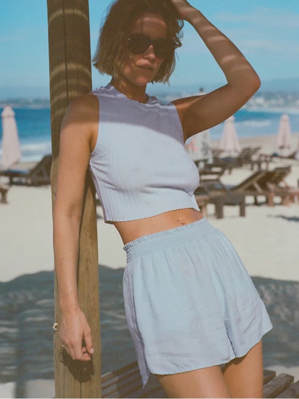 Aerie Linen Blend Shorts